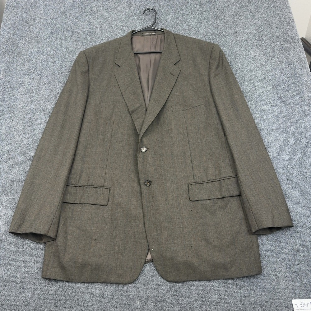 Corneliani Blazer Men 60 7 L Brown Virgin Wool Pinstripe Two Button Luxury Italy